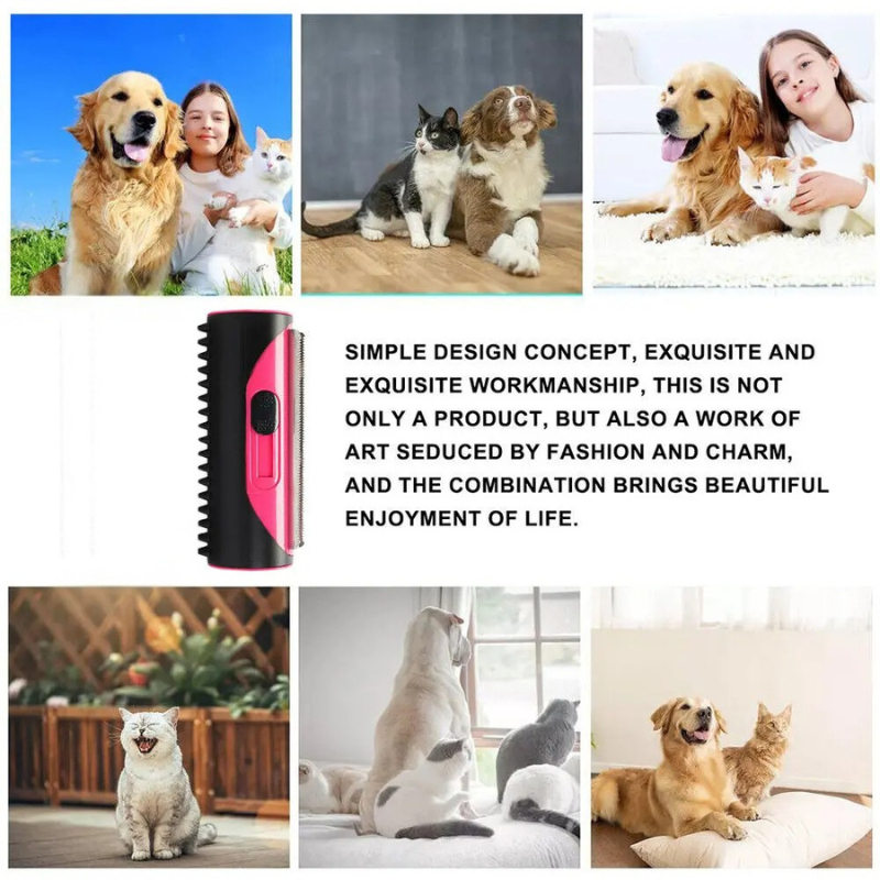 Self-Cleaning Pet Deshedding Brush for Dogs & Cats - Shedding Grooming Tool
