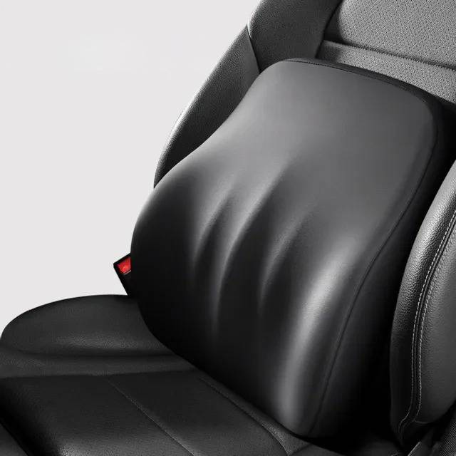 Car Lumbar Back Support Pillow - Memory Foam Lower Back Cushion with Adjustable Straps for Car Seat & Office Chair