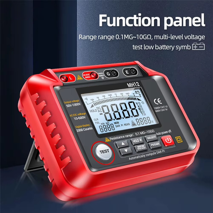 Megohmmeter Insulation Resistance Tester - AC/DC 600V Voltage Tester with Digital LCD for Electricians