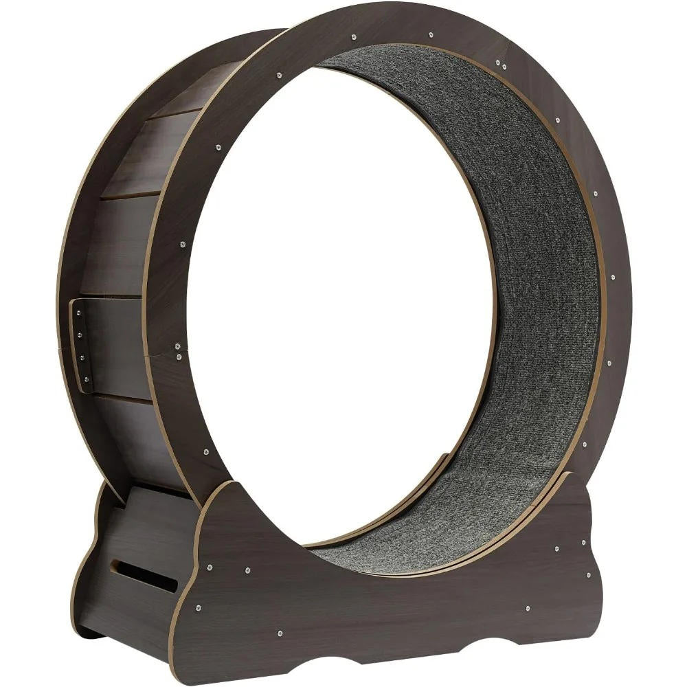 Quiet Cat Exercise Wheel - Indoor Running Wheel for Cats, Low Noise with Cushioned Track