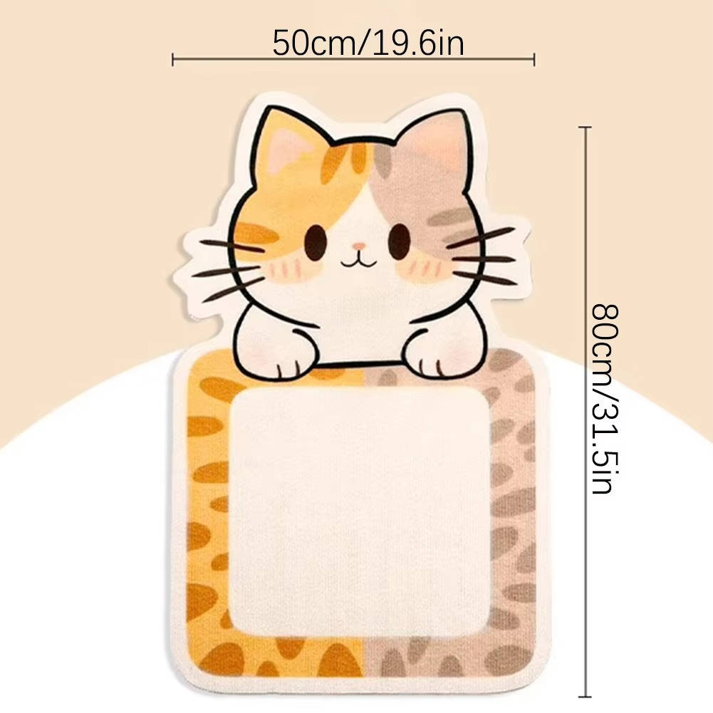 Wall Mounted Cat Scratching Post - Self-Adhesive Felt Scratcher for Furniture Protection, No-Drill Vertical Scratch Pad for Apartments & Renters