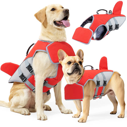 Dog Life Jacket & Float Vest - Buoyancy Swim Vest for Pool, Lake & Beach, Adjustable High-Visibility Safety Vest for Dogs