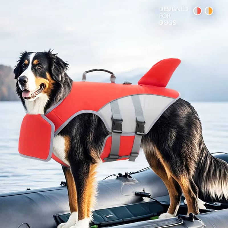 Dog Life Jacket & Float Vest - Buoyancy Swim Vest for Pool, Lake & Beach, Adjustable High-Visibility Safety Vest for Dogs