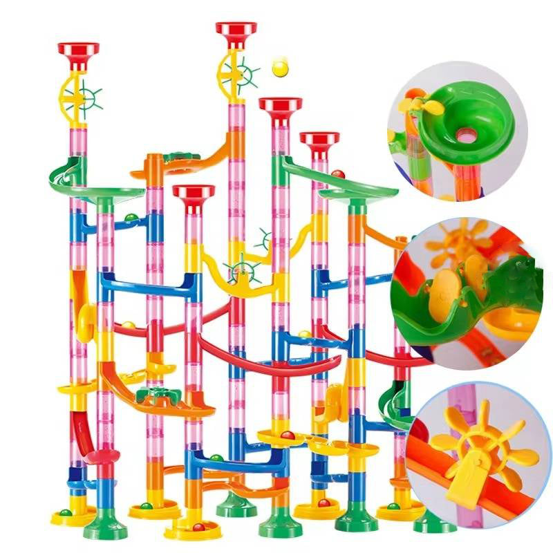 133-Piece STEM Marble Run Building Toy Set for Kids