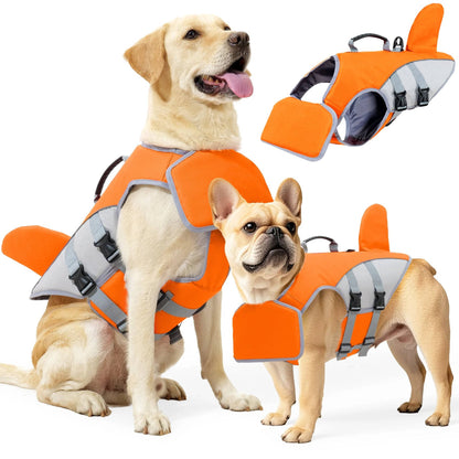 Dog Life Jacket & Float Vest - Buoyancy Swim Vest for Pool, Lake & Beach, Adjustable High-Visibility Safety Vest for Dogs