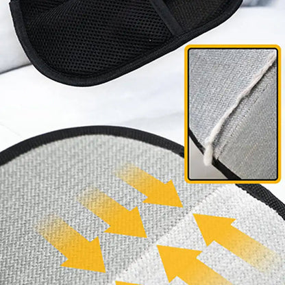 Double-Sided Pet Grooming Gloves for Dogs & Cats - Deshedding Hair Remover Mitts with Rubber Bristles
