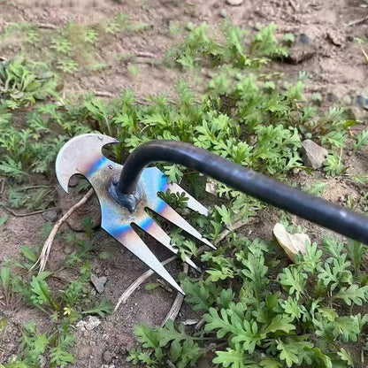 Weed Puller Tool with Steel Claw - Manual Root Removal Garden Weeder, Long Handle Stand-Up Weed Remover for Lawn & Garden Beds