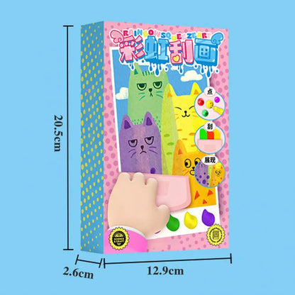 Kids Squeegee Art Kit - Swirl Paint & Watercolor Pen Set with Stickers, Mess-Free Creative Craft Kit for Kids Ages 4+