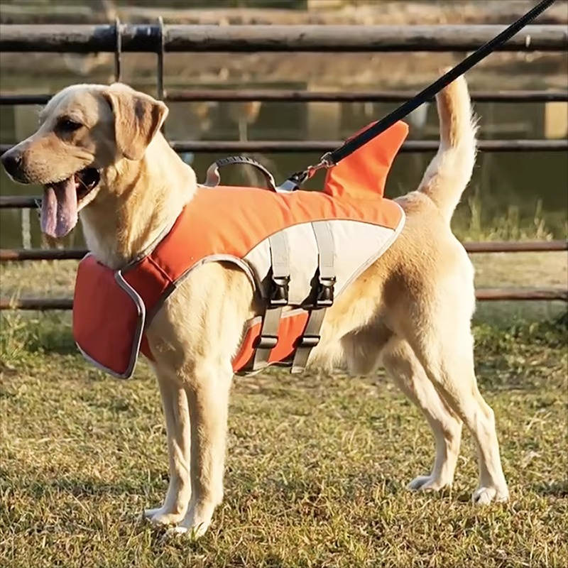 Dog Life Jacket & Float Vest - Buoyancy Swim Vest for Pool, Lake & Beach, Adjustable High-Visibility Safety Vest for Dogs