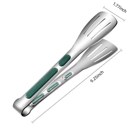 Stainless Steel Kitchen Tongs - Heat Resistant Cooking, Grilling & Serving Tongs for BBQ and Salad