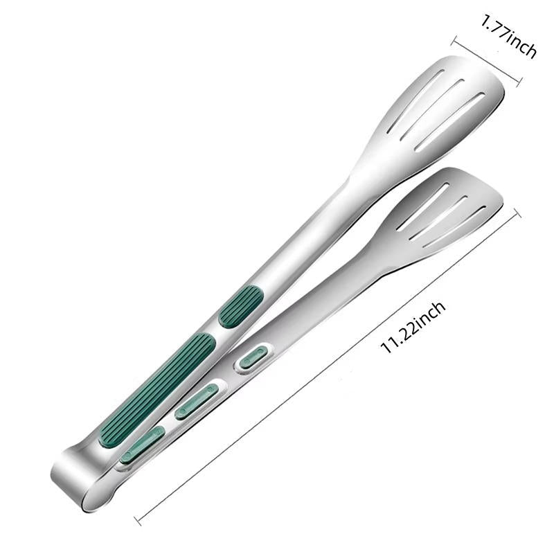 Stainless Steel Kitchen Tongs - Heat Resistant Cooking, Grilling & Serving Tongs for BBQ and Salad