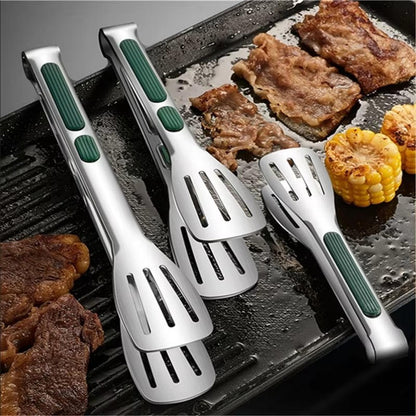 Stainless Steel Kitchen Tongs - Heat Resistant Cooking, Grilling & Serving Tongs for BBQ and Salad