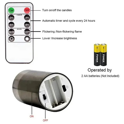 Flameless LED Candles with Remote & Timer (3-Pack) - Real Wax Battery Operated Flickering Candles for Home Decor