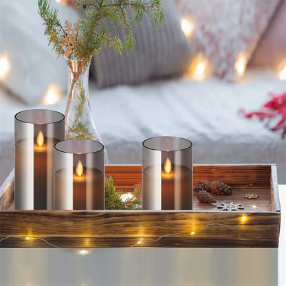 Flameless LED Candles with Remote & Timer (3-Pack) - Real Wax Battery Operated Flickering Candles for Home Decor