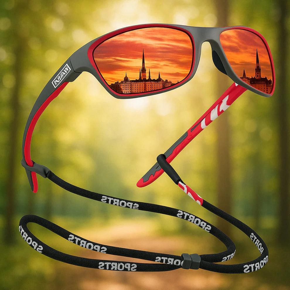 Polarized Sports Sunglasses UV400 - Outdoor Eyewear for Running, Cycling, Fishing & Driving