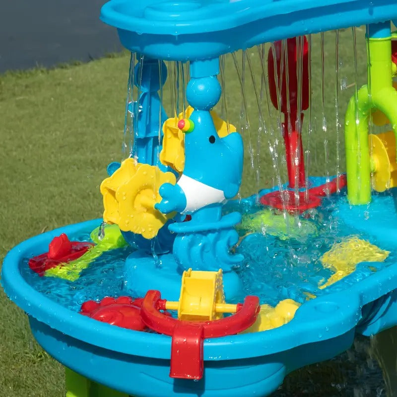 3-in-1 Outdoor Sand & Water Table for Kids - Toddler Activity Play Station