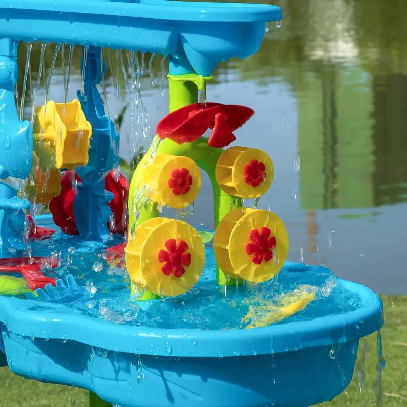 3-in-1 Outdoor Sand & Water Table for Kids - Toddler Activity Play Station
