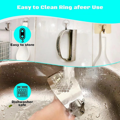 Stainless Steel Garlic Press Rocker with Built-In Bottle Opener