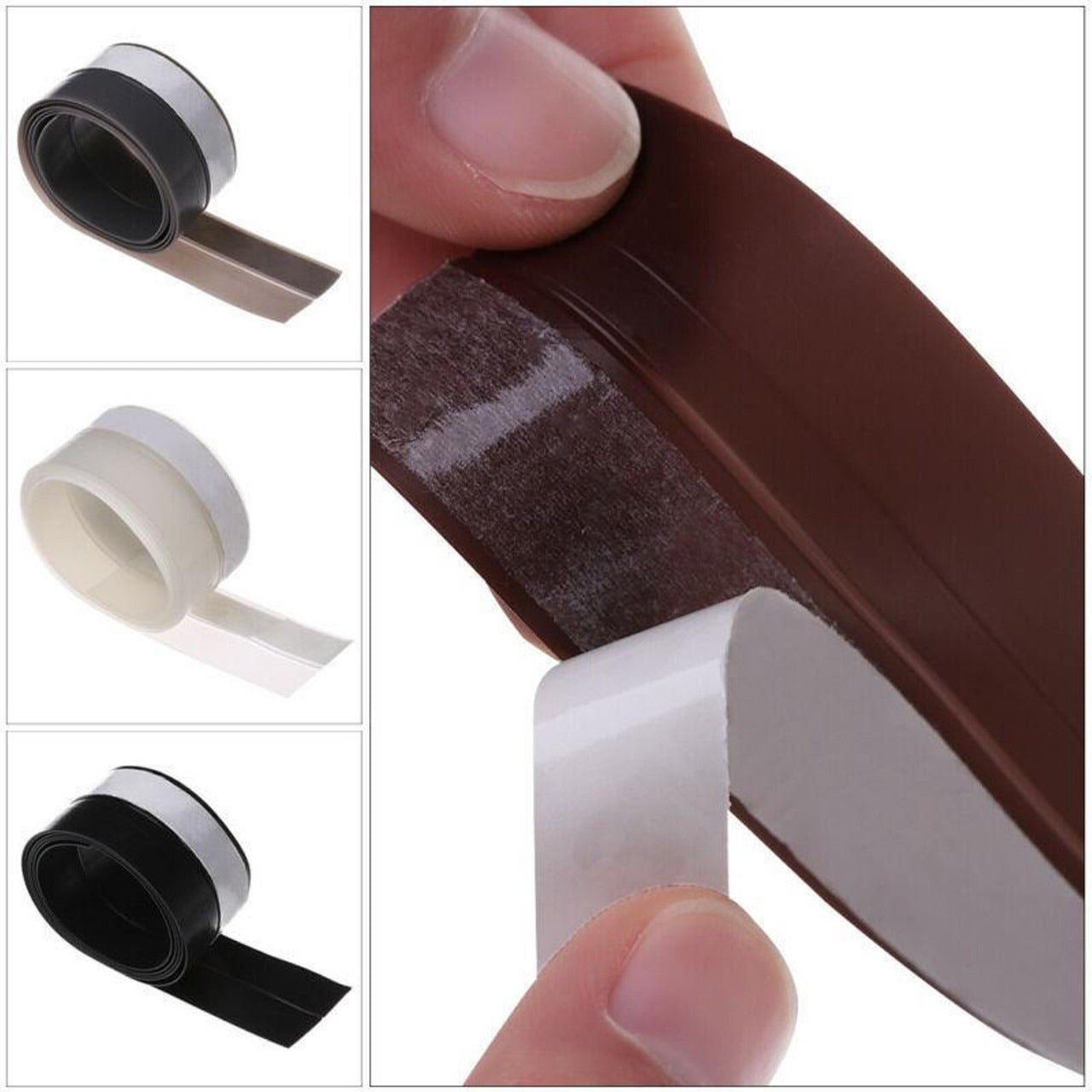 Self-Adhesive Door & Window Seal Strip - Draft Stopper Weatherstrip Tape for Doors, Windows & Drafts