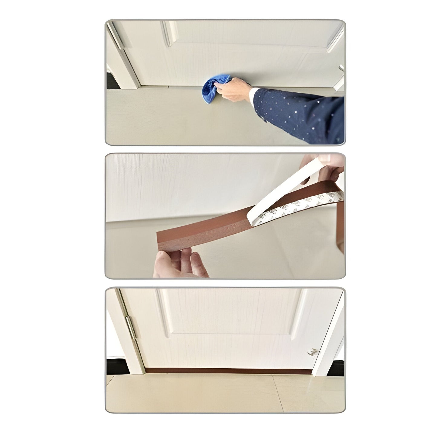 Self-Adhesive Door & Window Seal Strip - Draft Stopper Weatherstrip Tape for Doors, Windows & Drafts