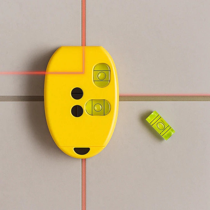 Precision 90° Laser Level – Dual Beam Alignment Tool for Tile, Flooring & Shelving, Wall Mountable