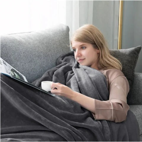 Waterproof Warm Fleece Blanket - Pet & Spill Proof Throw for Couch, Dogs, Picnic, Car Seat Cover