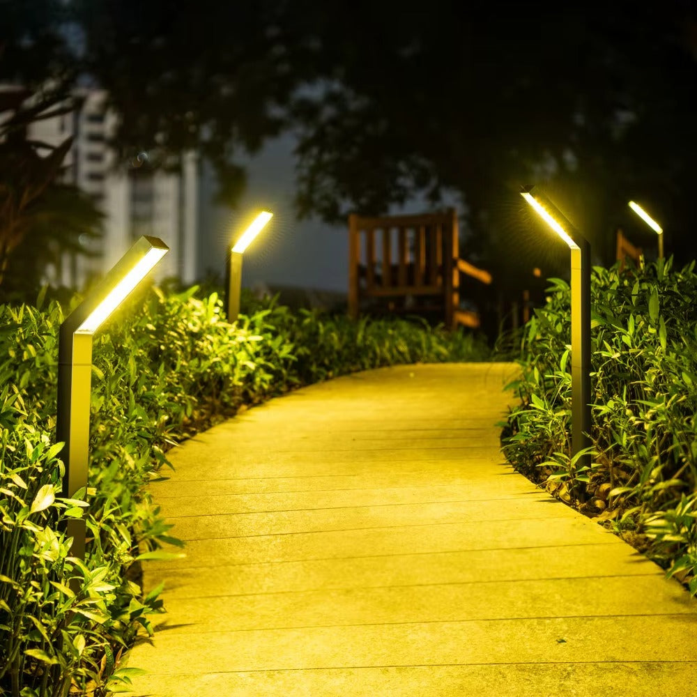 Solar Pathway Lights for Garden Walkways - Outdoor Stake Lights, Auto Dusk-to-Dawn, No Wiring Needed