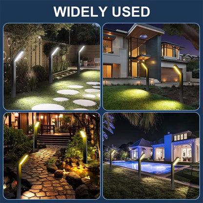 Solar Pathway Lights for Garden Walkways - Outdoor Stake Lights, Auto Dusk-to-Dawn, No Wiring Needed