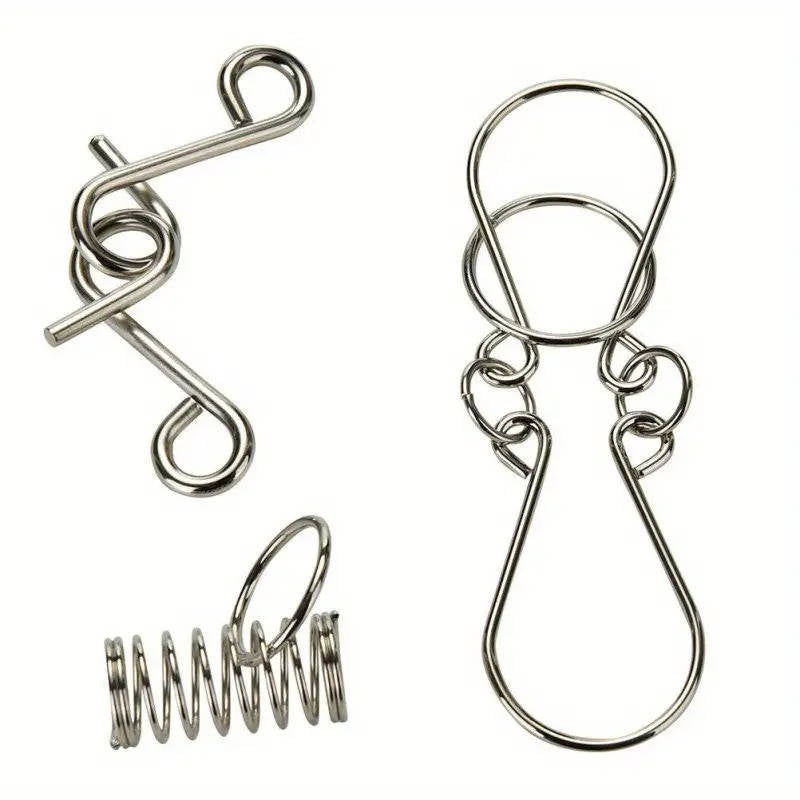 Metal Wire Brain Teaser Puzzle Set - IQ Test Mind Puzzles for Adults & Kids