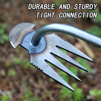 Weed Puller Tool with Steel Claw - Manual Root Removal Garden Weeder, Long Handle Stand-Up Weed Remover for Lawn & Garden Beds