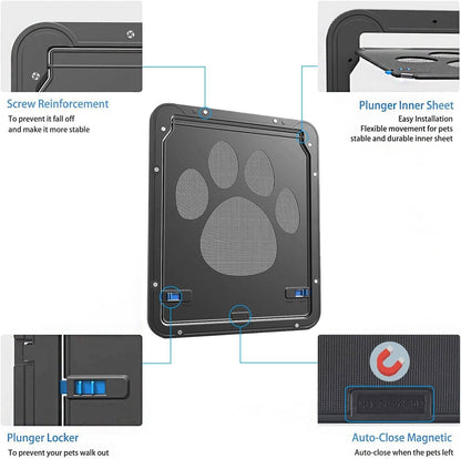 Pet Screen Door for Dogs & Cats – Magnetic Mesh Flap, Self-Closing