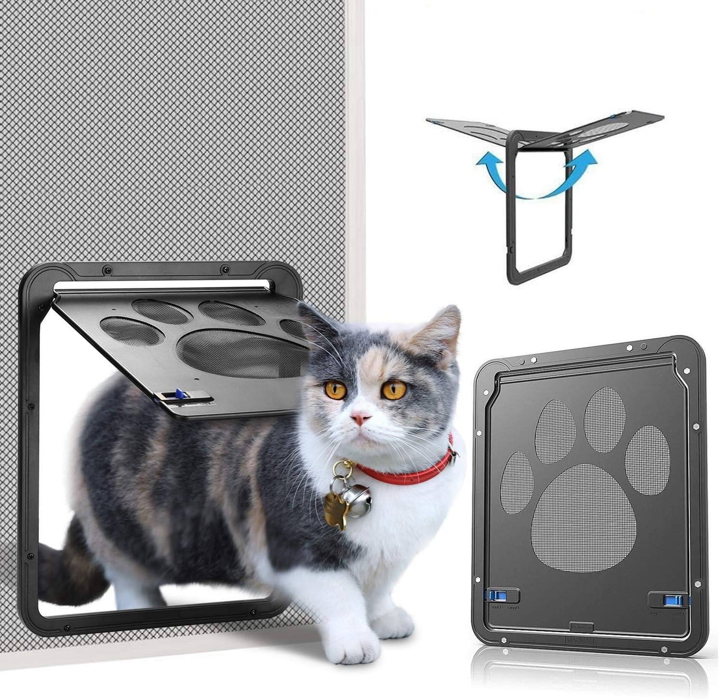 Pet Screen Door for Dogs & Cats – Magnetic Mesh Flap, Self-Closing