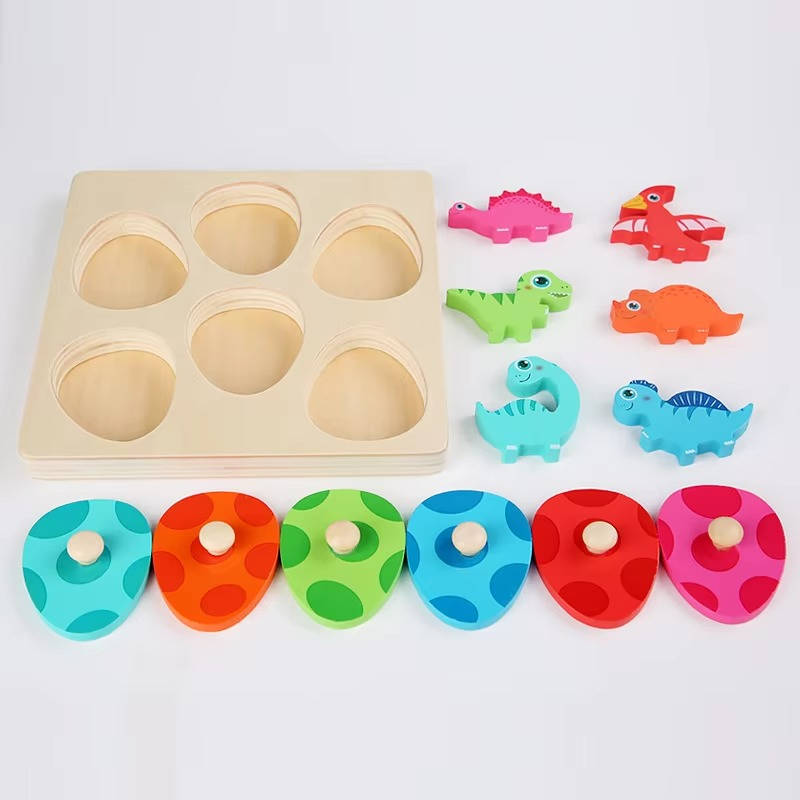 Wooden Dinosaur Jigsaw Puzzle for Kids - Educational Toddler Learning Toy