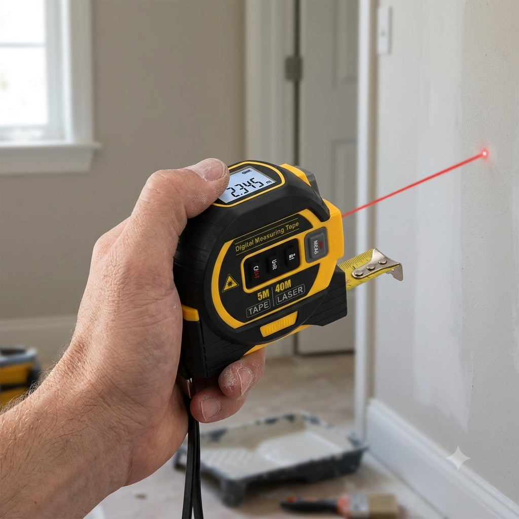 3-in-1 Digital Laser Tape Measure 40/60M - Infrared Distance Meter Tool
