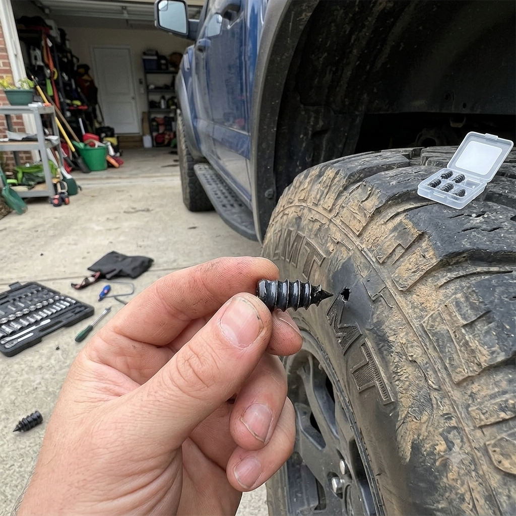 Tire Sealing Nails (10 Pack) - Self-Sealing Puncture Repair Plugs for Car, Truck & Motorcycle Tires, Emergency Flat Tire Fix