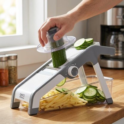 Mandoline Slicer - Adjustable Blade Vegetable Slicer with Hand Guard for Chips, Salads & Meal Prep