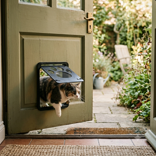 Pet Screen Door for Dogs & Cats – Magnetic Mesh Flap, Self-Closing