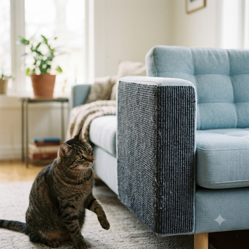 Self-Adhesive Cat Scratch Guard Protector Mat for Couch, Furniture & Walls