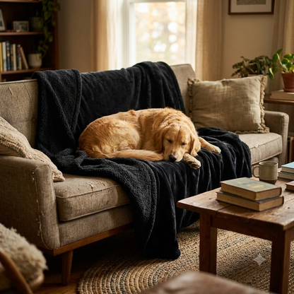 Waterproof Warm Fleece Blanket - Pet & Spill Proof Throw for Couch, Dogs, Picnic, Car Seat Cover