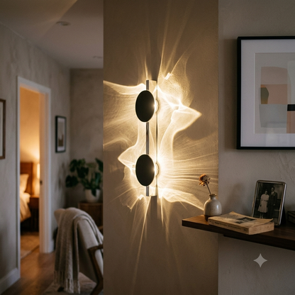 Minimalist Wall Sconce Light Fixture - Modern Flush Mount Round Wall Light for Hallway, Bedroom, Stairway