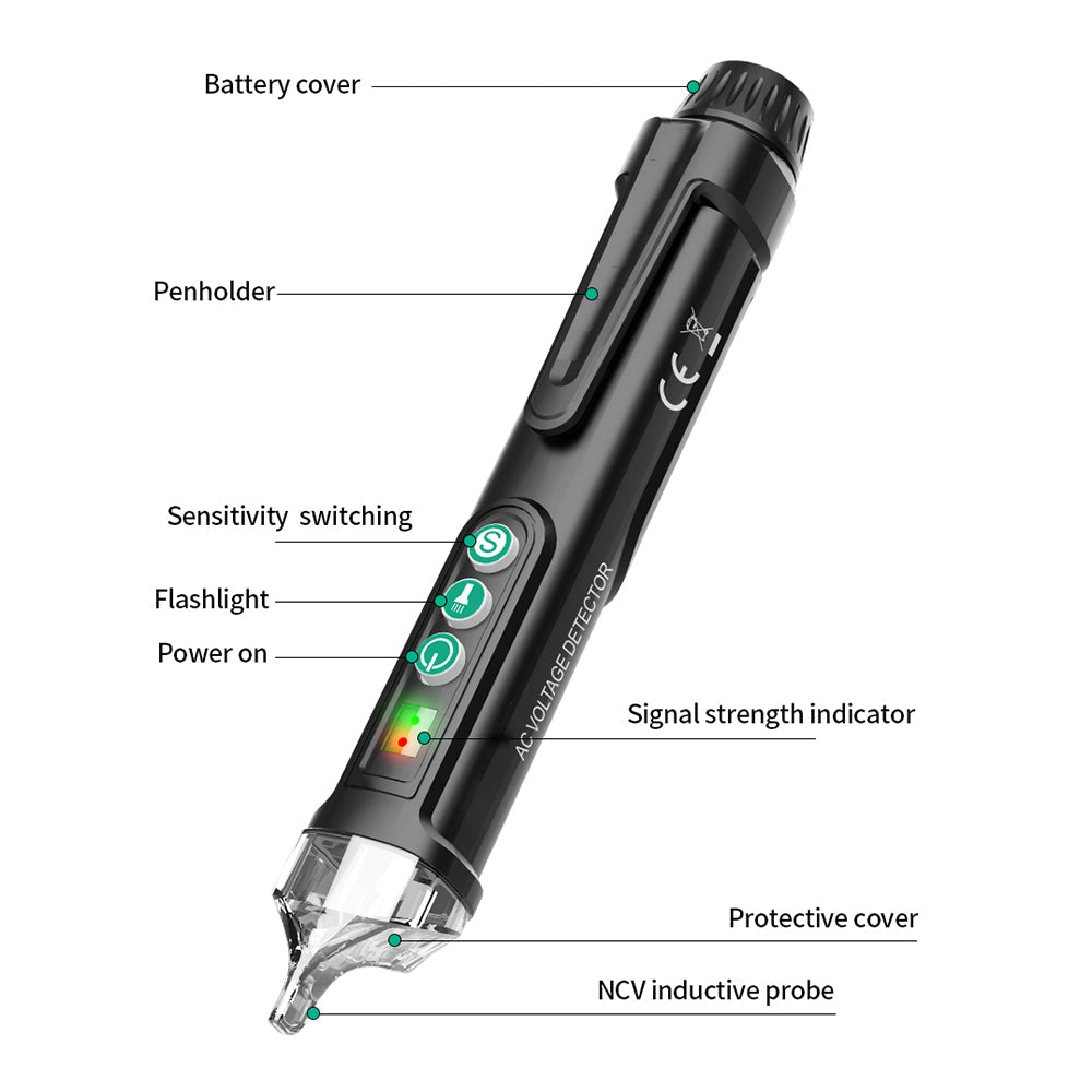Non Contact Voltage Tester - Pen Style Electrical Circuit Detector