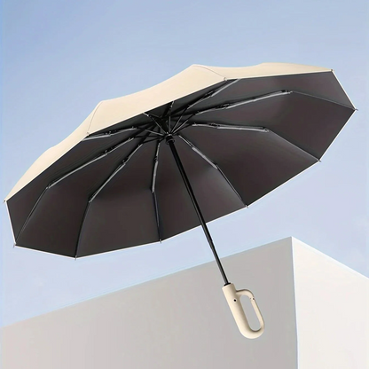Reinforced Compact Travel Umbrella - Windproof, UPF50+ Sun & Rain Protection, Portable for Backpack & Bag