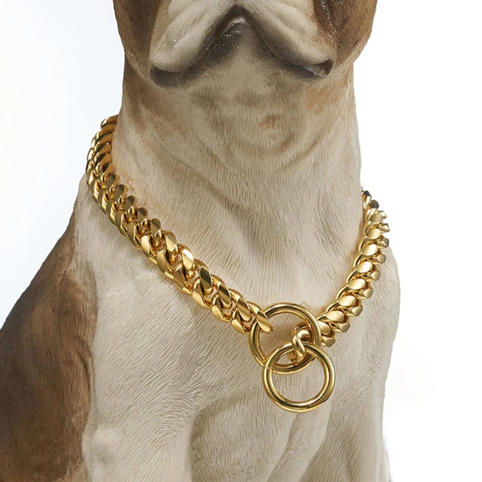 Heavy Duty Adjustable Stainless Steel Dog Chain Collar for Training