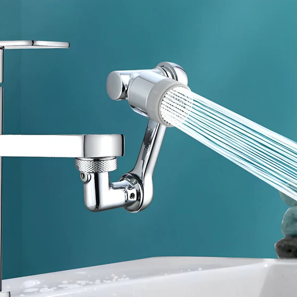 180° Rotating Faucet Aerator - Sink Sprayer Attachment with Dual Spray Mode, Anti-Rust Copper Body & 4-Layer Filter for Kitchen & Bathroom Faucets