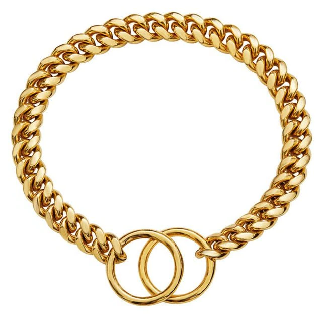 Heavy Duty Adjustable Stainless Steel Dog Chain Collar for Training