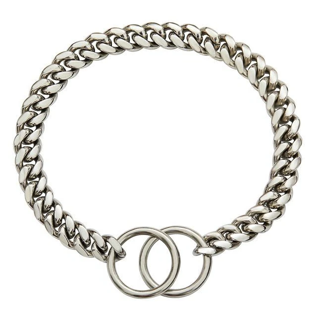Heavy Duty Adjustable Stainless Steel Dog Chain Collar for Training