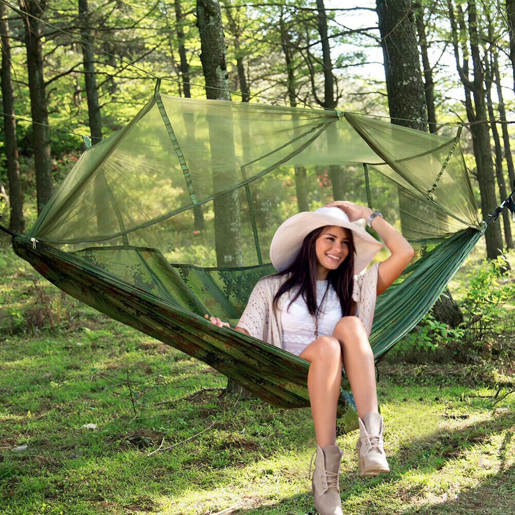 Two-Person Camping Hammock Tent with Canopy - Portable Outdoor Sleeping Tent