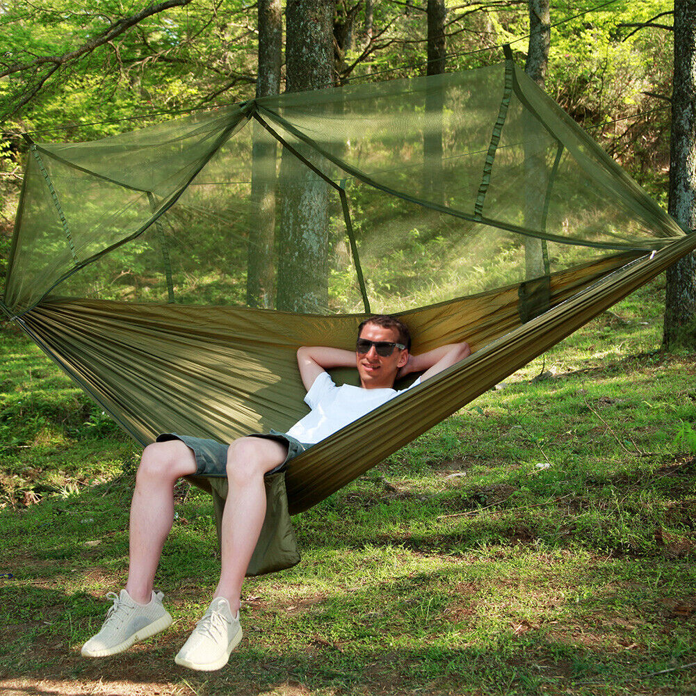 Two-Person Camping Hammock Tent with Canopy - Portable Outdoor Sleeping Tent