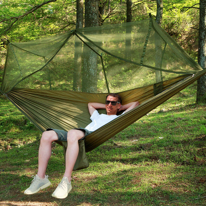 Two-Person Camping Hammock Tent with Canopy - Portable Outdoor Sleeping Tent