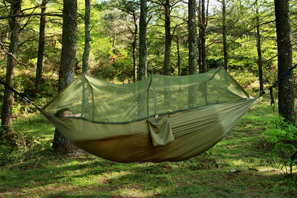Two-Person Camping Hammock Tent with Canopy - Portable Outdoor Sleeping Tent